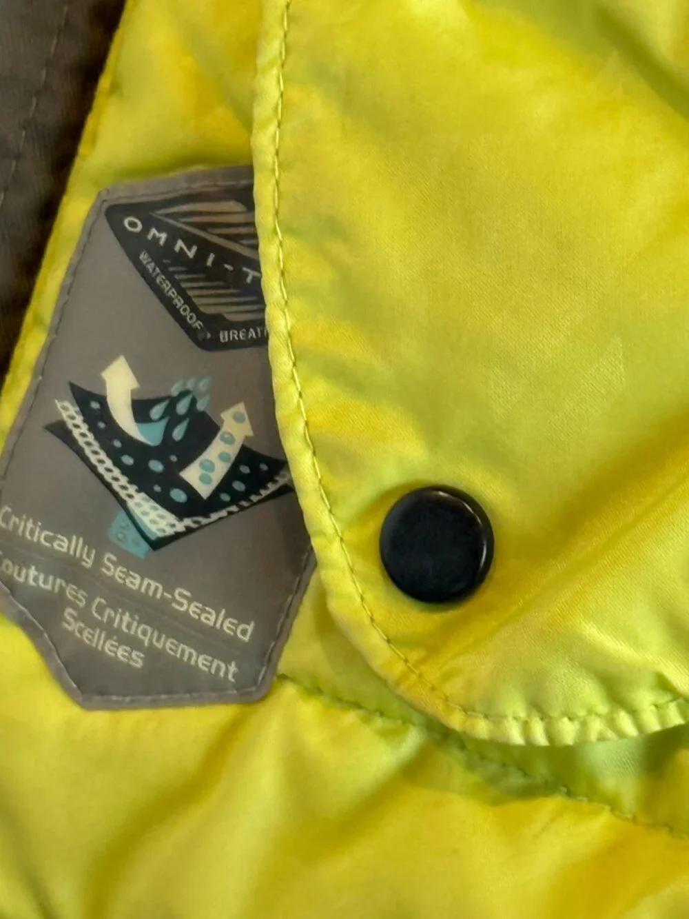 Columbia Omni-Tech Kids Waterproof Insulated Ski Jacket Gray Navy 10/12